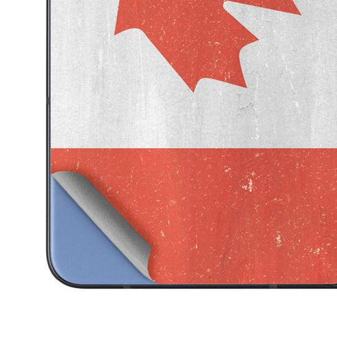 Canada Flag Distressed Galaxy Z Fold5 5G Skin